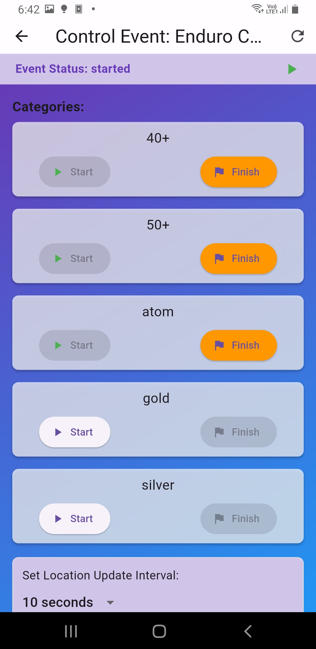 Admin: Control Event (example)
