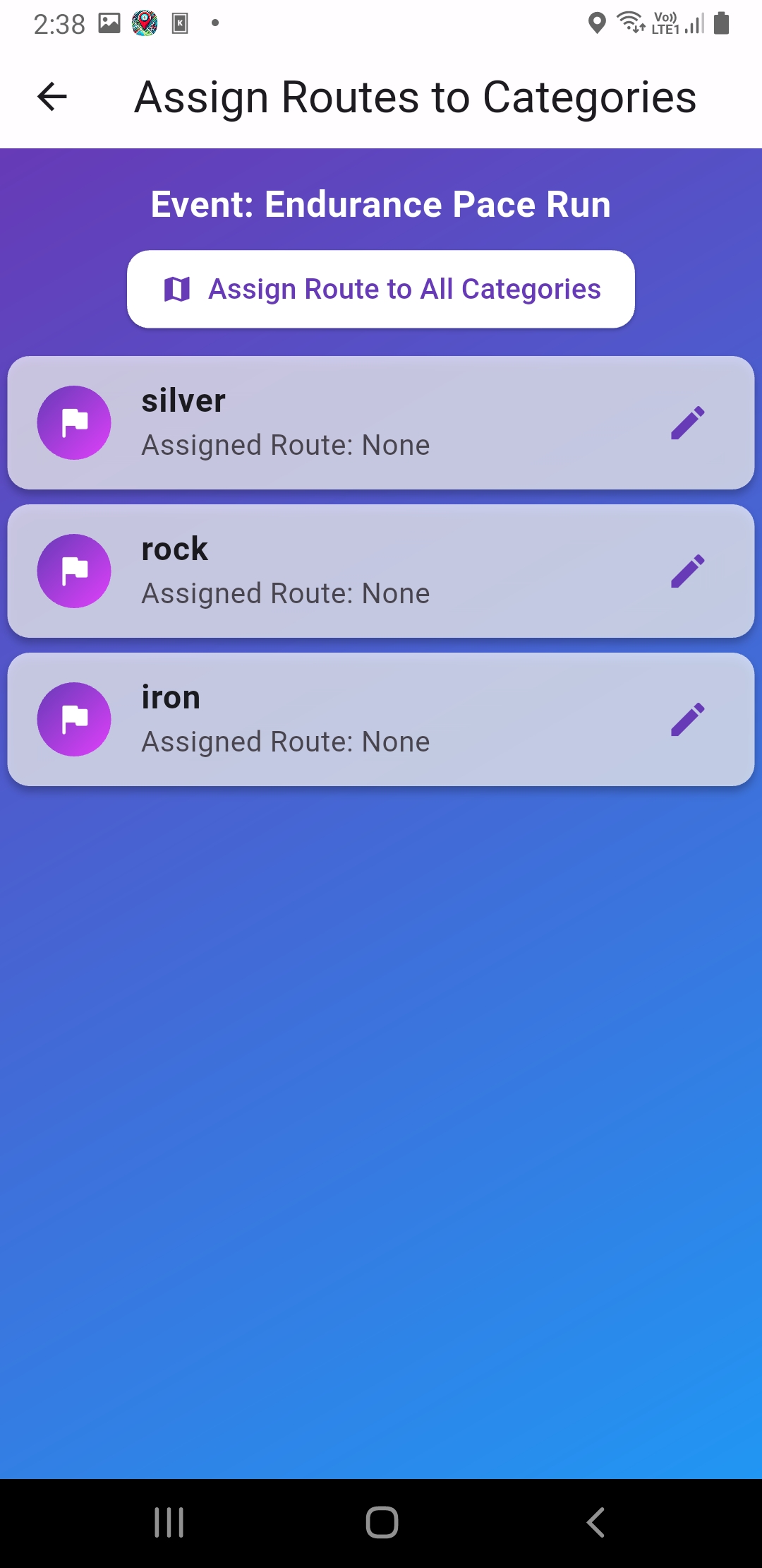 Control Event: control screen (example)