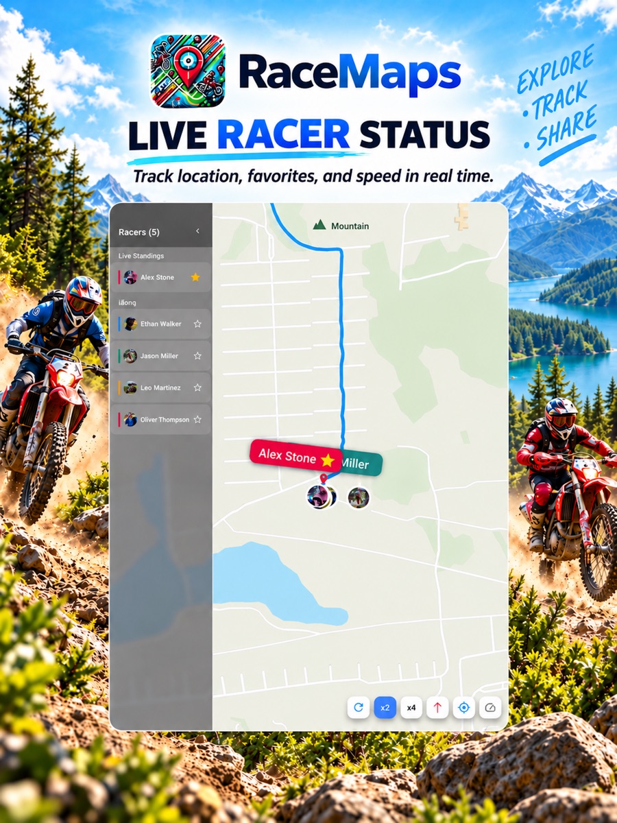 ตัวอย่างการใช้งาน RaceMaps บน iPad